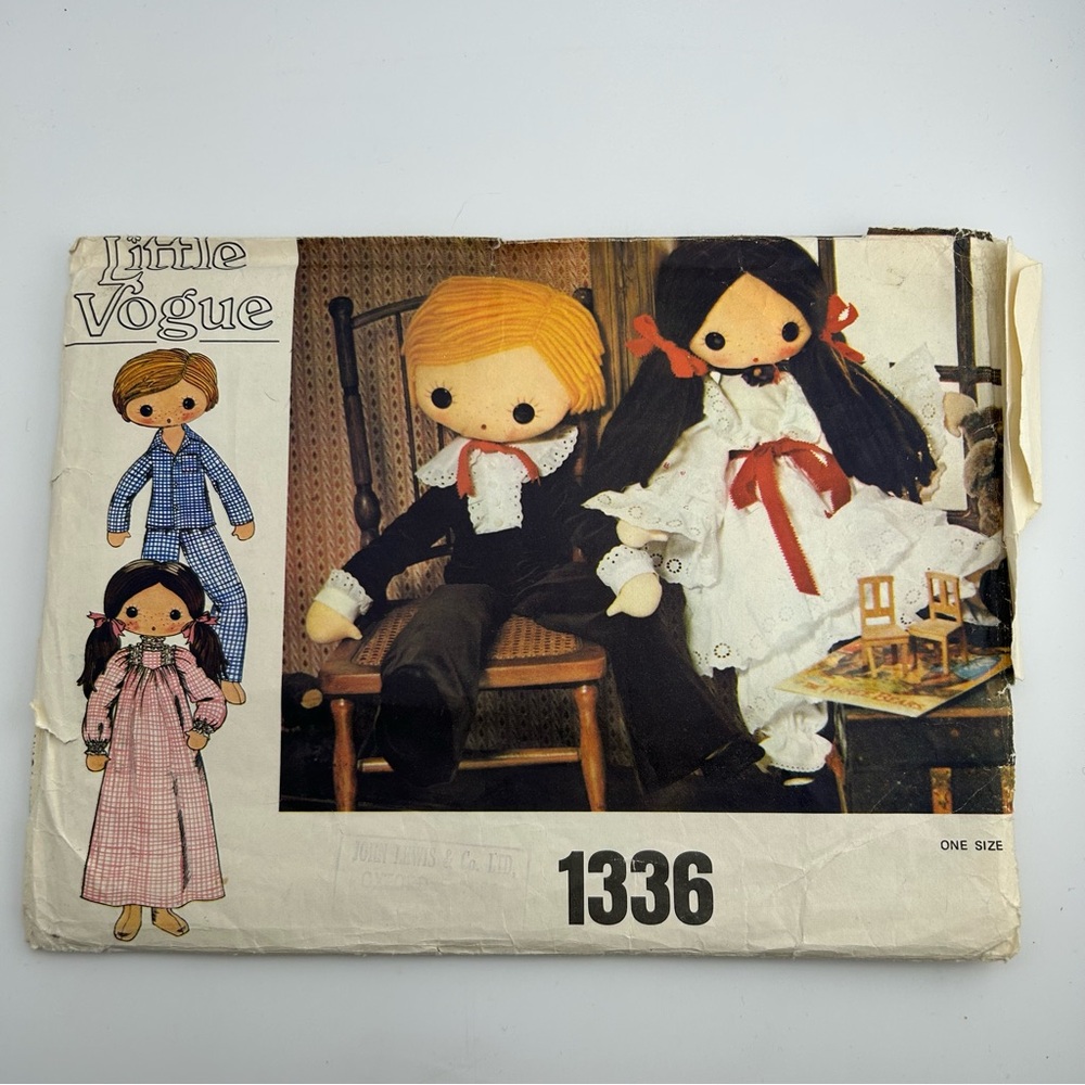 🪡 Little VOGUE Doll and Doll Clothes Sewing Pattern 1336